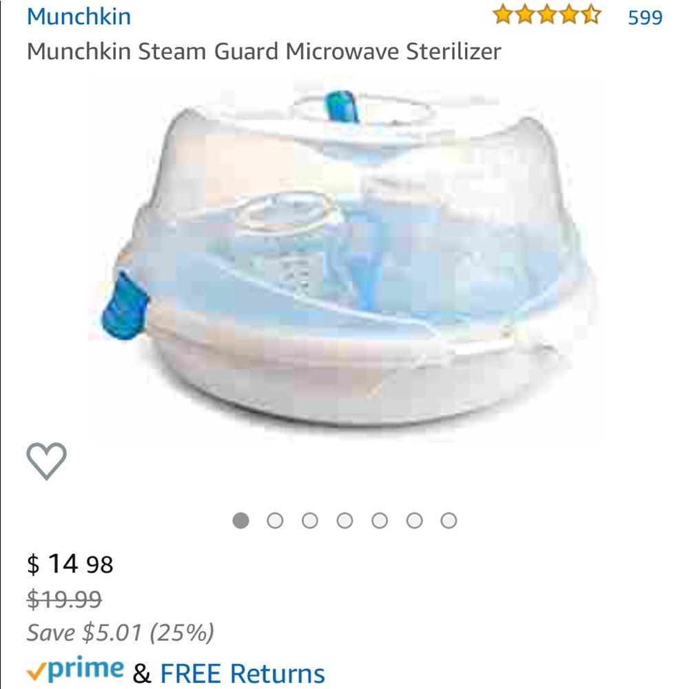 Munchkin microwave bottle sterilizer